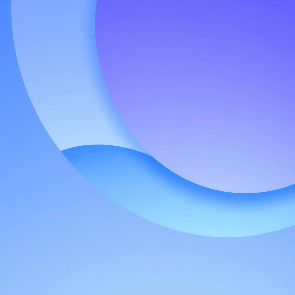 Abstract blue and violet composition about a technology brand identity change